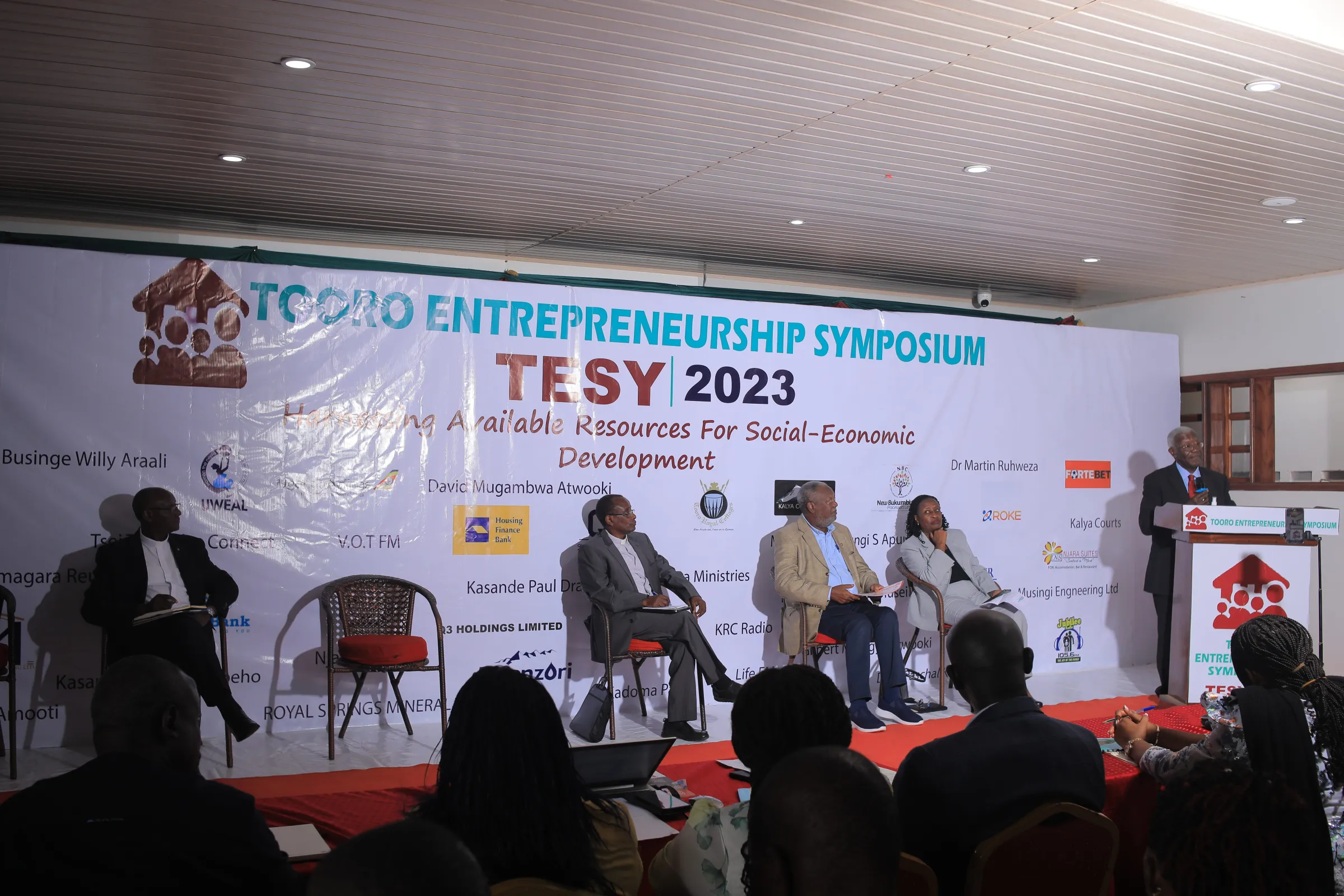 Investment forum delegates in a conference hall